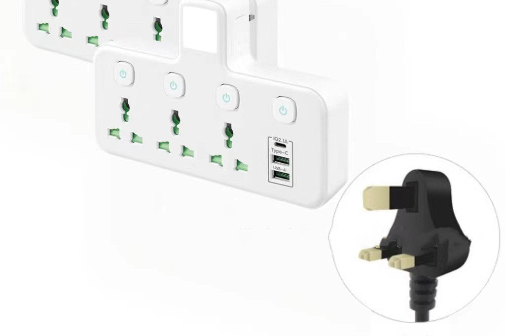 PowerHub Wireless USB British Standard Power Strip